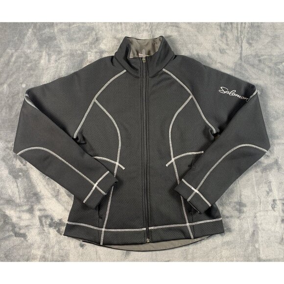 Solomon Jacket Women's M Black Performance Embroidered Full Zip - Picture 1 of 13